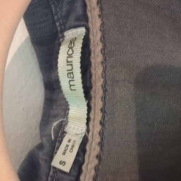 Maurice's denim Long relaxed leggings tunic button up S - Picture 2 of 4